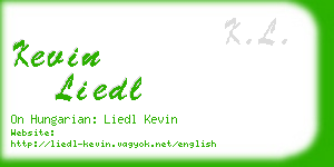 kevin liedl business card